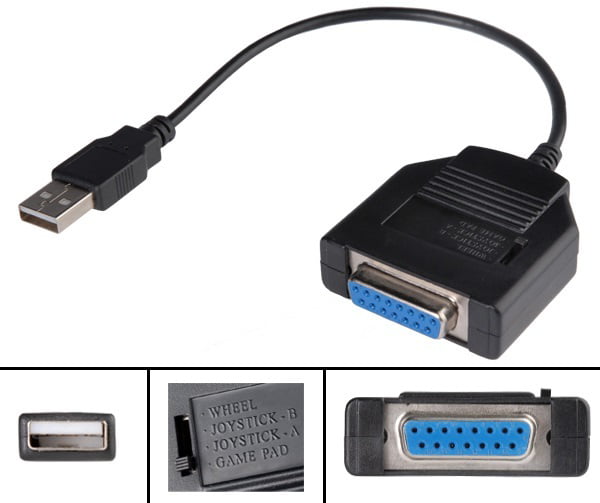 ECS to 15 Pin Gameport Converter Adaptor Cable - Walmart.com