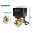 thumbnail image 2 of U. S. Solid Motorized Ball Valve with 3 Signal Lights, 3/4 inch, Brass, Normally Open, Black Casing, 2 of 12