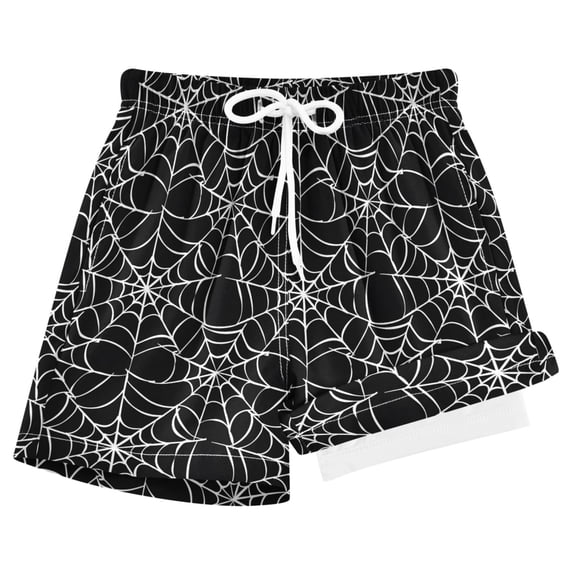 joogoo Spiders Webs Boys Swim Trunks Beach Swimsuit Shorts Boxer 8Y