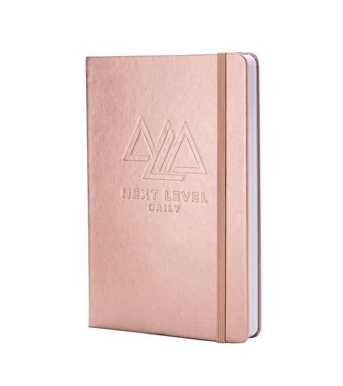 Next Level Daily Planner | High Performance Daily Action Planner for Productivity, Happiness, Time Management | Habit Tracker, Gratitude Journal – Undated, Hardcover (Rose Gold)