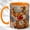 Orange, variant on Holiday Reindeer Coffee Mug, Winter Deer Mug, Ceramic 11 oz