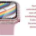 thumbnail image 4 of KOMI 40mm Case Compatible with Apple Watch Case with Screen Protector, Bling Diamond Overall Protective Case Compatible with Apple Watch Series 6/5/4 SE, 40mm, Pink, 4 of 7