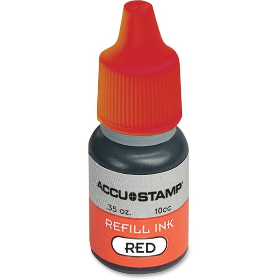 COSCO, COS090683, Accu Stamp Shutter Pre-Ink Refills, 1 Each, Red