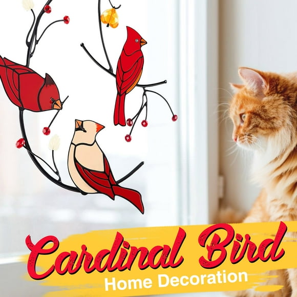 Clearance! 2pc Bird Dyeing Epoxy Process Decoration Window Hanging Theme Decoration