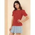 thumbnail image 4 of AllegK Top Floral Informal De ManCorFruncido PaMujer rojo XL, 4 of 6
