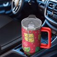 thumbnail image 4 of 40 oz Christmas Ornaments and Snowflakes Tumbler with Handle and Straw, Stainless Steel Cup 40 oz, Leak Proof Holiday Mug, Festive Gift, 4 of 4