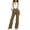 Brown, variant on Suspender Overalls for Women Sleeveless Straight Leg Dressy Wide Leg Jumpsuit Business Casual Work Pants Slacks with Pockets