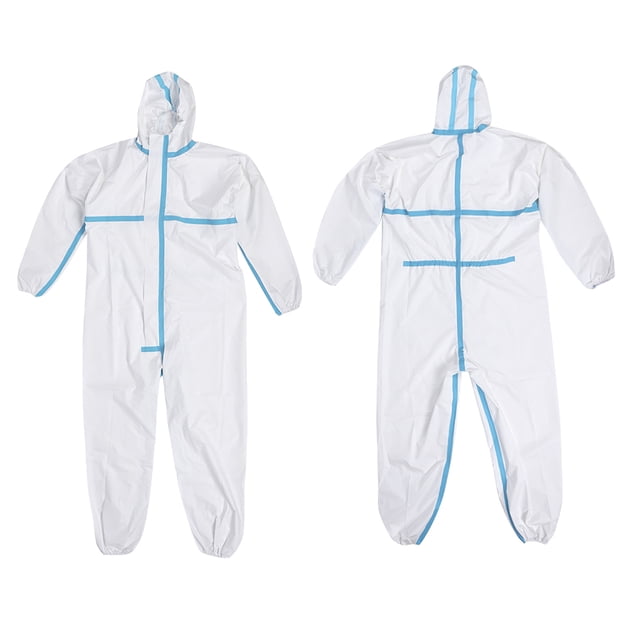 Overol de protección desechable Overol de protección Traje de protección Overol con capucha Traje completo de materiales peligrosos para hombres Mujeres