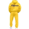 thumbnail image 4 of Zylarhe Men's And Women's Autumn And Winter Fashion Casual Letter Printed Sports Long Sleeved Hoodie Set Men Hop Suit, 4 of 7