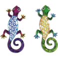 thumbnail image 1 of ZHAOCHENG Juego de 2 piezas de decoración de pared de metal con diseño de geco y lagarto para patio, cerca y jardín, 12,2 x 5,9 pulgadas, 1 of 5