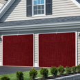 thumbnail image 3 of Vintage Dark Red Garage Door Cover Banner 6 x 13 FT,Farmhouse Retro Solid Color Linen Texture Garage Door Curtains Backdrop with Grommets for Indoor Outdoor Wall Party Porch Yard Decor Background, 3 of 9