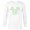 White, variant on Mickey Mouse Icon Shamrock Clovers St Patrick’s Day - Long Sleeve T-Shirt for Men - Customized-Black