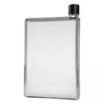 thumbnail image 1 of 4x Botella De Agua Plana Cuerpo Transparente A Prueba De Fugas Para Deportes De Acampada 350ml 4 piezas, 1 of 8