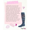 thumbnail image 7 of MeMoi Distressed Wash Denim Cherries Knee High Sock - Girls - Female, 8, Blue, 7 of 7