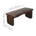 thumbnail image 2 of SOPOTUTU Portable Solid Wood Meditation Bench Coffee Finish for Home Temple Kneeling and Prayer, 2 of 8
