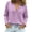 Purple, variant on Womens Long Sleeve Tops Fall Spring Henley V Neck Casual Shirts Button Loose Fit Trendy Blouse Cured Hem Walking Daily Wear Outfits