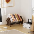 thumbnail image 3 of ART-GIFTREE Desktop Bookshelf Organizer, Wood Office Tabletop Book Storage Rack, Tilting Bookcase for Books/CDs/Magazine Display (Black), 3 of 7