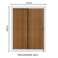 thumbnail image 3 of Ropero Closet Madesa Dallas Plus 2 Puertas Corredizas 4 Cajones Blanco/Marrón, 3 of 5