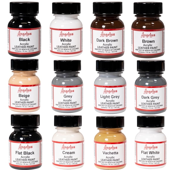 Kit de pintura acrílica para piel Angelus, 12 x 30 ml, colores