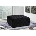 thumbnail image 4 of Meridian Furniture Ariel Button Tufted Black Velvet Ottoman and Bench, 4 of 4