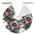 thumbnail image 2 of Yiaed Skulls Roses Print Christmas Tree Skirt , Tree SkirtsTree Mat for Christmas Winter Holiday Indoor Decorations-30", 2 of 7