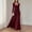 Wine, variant on Sentmoon Dresses for Women Long Sleeve Boho Dress Flowy Slim Womens Maxi Dress for Work and Weekend