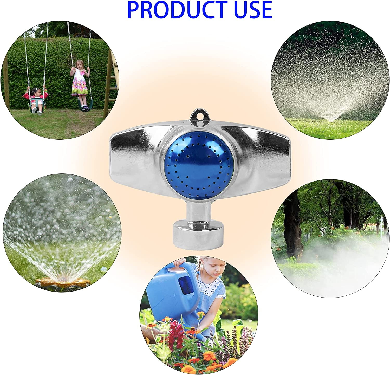 360 Degree Metal Spot Sprinkler, Lawn Sprinklers for Yard, Circle Pattern Sprinkler with Gentle Water Flow for Small Area Yard Lawn Garden Watering, Coverage Up to 30FT (4)