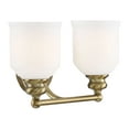 thumbnail image 3 of Melrose by Brian Thomas 2-Light Bathroom Vanity Light in Warm Brass, 3 of 5