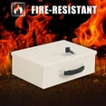 thumbnail image 3 of Fire Resistant Safe Fire Safe Box with Key Lock for Home Office Security Storage for Valuables Documents,13.2"x 11"x 5.1" Inch,White, 3 of 6