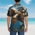 thumbnail image 6 of Goofa Playful Dolphins Underwater Hawaiian Shirt for Men, Unisex Summer Beach Casual Short Sleeve Button Down Shirts,Aloha Tropical Floral print shirt-XX-Large, 6 of 9