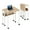 Natural color, variant on Folding Rolling Desk, 31.5" Compact Foldable Table, Space Saving Sofa Table on Wheels for Home Office & Study, Easy Assembly