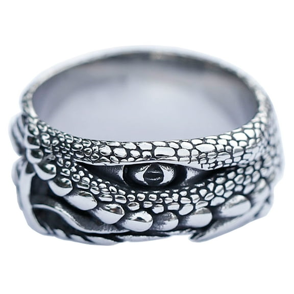 Dragon Ring Cool Party Aninmal Jewelry Handmade Silver Dragon Rings for Men Gift (10)