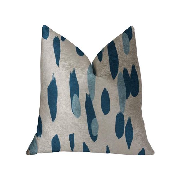 Plutus PBRA2227-1616-DP Saule Bosky Bleu & Blanc Luxe Jeter Oreiller&44; 16 x 16 Po.