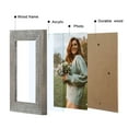 thumbnail image 3 of Joveco 4" x 6" Handcrafted Solid Wooden Photo Frame Set of 2,  Farmhouse Picture Frame Wall Decor for Wall Mounted and Tabletop, Gray and Brown, 3 of 8