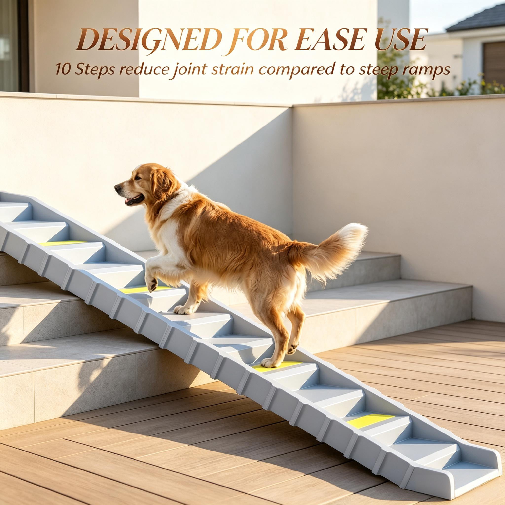 Foldable Dog Stairs Ramp for Car Truck SUV, for Large Medium Small Dogs