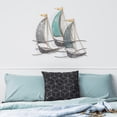 thumbnail image 2 of Joveco Metal Sailboat Wall Decor, 3D Nautical Ship Wall Sculptures,Handmade Coastal Beach Sailboat Wall Art Decor School Home Hotel Living Room Bedroom, 2 of 7