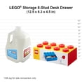 thumbnail image 6 of LEGO Desk Drawer Stackable Storage with 8 Knobs, Grey, 6 of 7