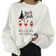 thumbnail image 1 of Gibobby Sudaderas de Navidad para mujer Sudadera con estampado navideño para mujer, de cuello redondo informal, camisa holgada, Tops ligeros(Blanco,XG), 1 of 4