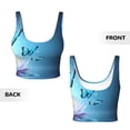 thumbnail image 5 of Picia Butterflies And Waterlily In Water Sports Bra for Women,Padded Strappy Sports Bras Medium Support Yoga Bra with Removable Cups,Running Yoga Bra-, 5 of 9