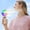 Rose Gold_New#82917, variant on Portable Handheld Fan with USB Rechargeable Battery, 3 Speeds & Digital Display for Personal Cooling Anywhere