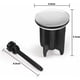 thumbnail image 2 of Tapón de desagüe para lavabo de 40 mm de diámetro, altura ajustable, universal, de aleación de aluminio, color negro., 2 of 5