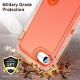 thumbnail image 5 of for iPhone SE Case 2022/2020, iPhone 7/8 Phone Case with Built in Kickstand, Shockproof/Dustproof/Drop Proof Military Grade Protective Cover for iPhone SE/7/8 4.7"(Clear/Orange), 5 of 14