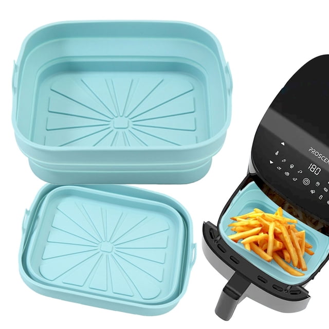 Ynlkorvg Plaques de Cuisson Plateaux Friteuse Doublures en Silicone Accessoires Friteuse Carrés Antiadhésifs Réutilisables Remplacement pour Friteuse