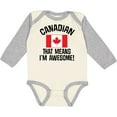 thumbnail image 3 of Inktastic Canada Flag Awesome Canadian Boys or Girls Long Sleeve Baby Bodysuit, 3 of 5