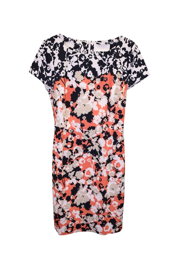 Pre-Owned Hugo Boss Donisa Floral Sheath Mini Dress in Multicolor Polyester
