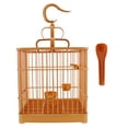 thumbnail image 1 of MasteelfCA 1 Set Bird Cage Plastic Parrot Cockatiel Cage with Standing Pole Hanging Hook, 1 of 8
