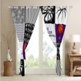 thumbnail image 4 of Basketball Curtains 42x63,Eat Sleep Basketball Blackout Curtains Teens,Sports Game Curtains & Drapes,Geometric Patchwork Window Curtains 2 Panels Bedroom Decor,Purple Black, 4 of 6