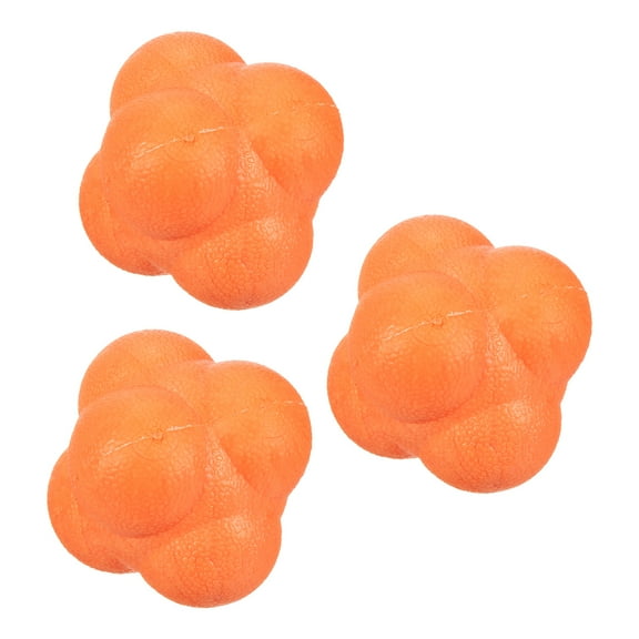 Uxcell Bounce Reaction Balls Coordination Training Ball Agility Trainer TPR, Orange 3 Pack