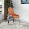thumbnail image 6 of LovingAHome Soft Leather Upholstered Dining Chairs Set of 4 Sleek Metal Legs Dining Room Restaurant, 6 of 9