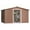 Brown, variant on Garvee Outdoor Storage Shed, 10x10ft Large Metal Garden Shed with Lockable Door Design for Garden, Patio, Backyard, Outside
